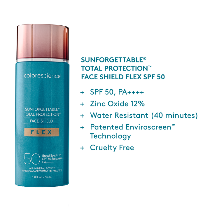 Sunforgettable® Total Protection™ Face Shield Flex SPF 50 information || all